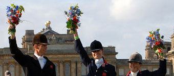 Prize giving at Blenheim Horse Trials